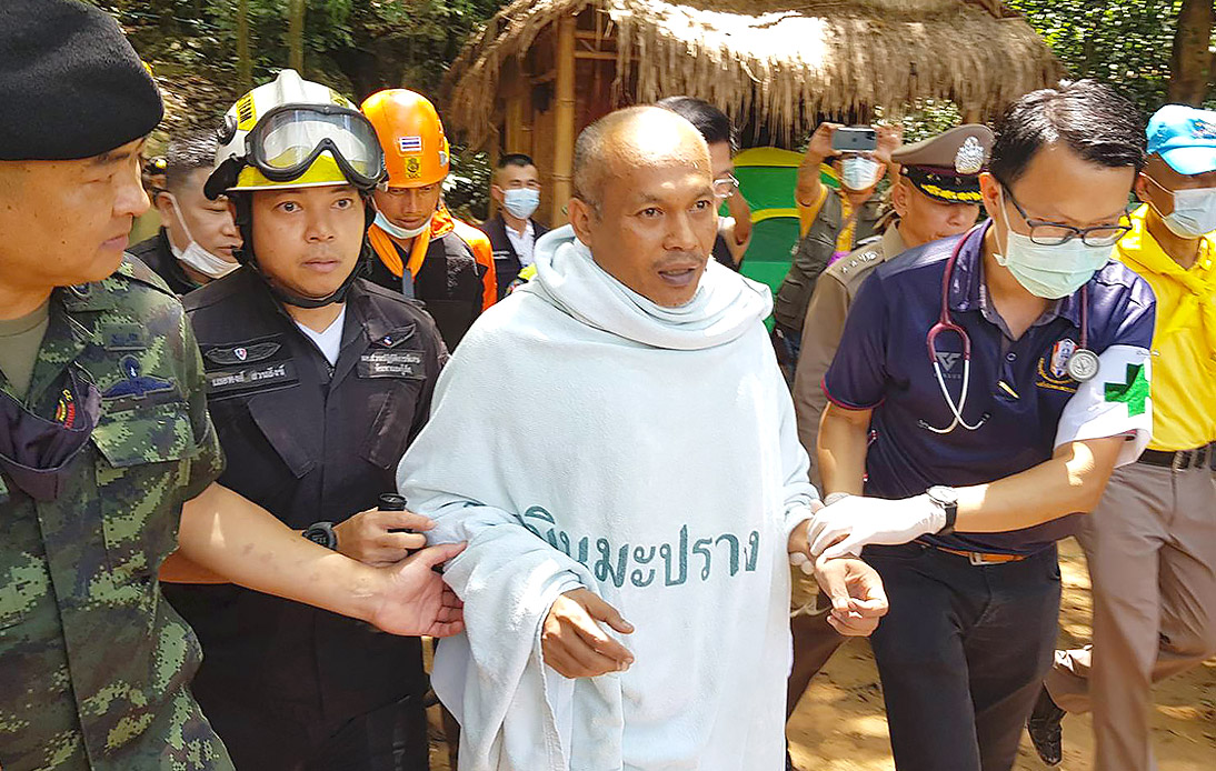Buddhist Monk Rescued After Four Days Trapped in Cave