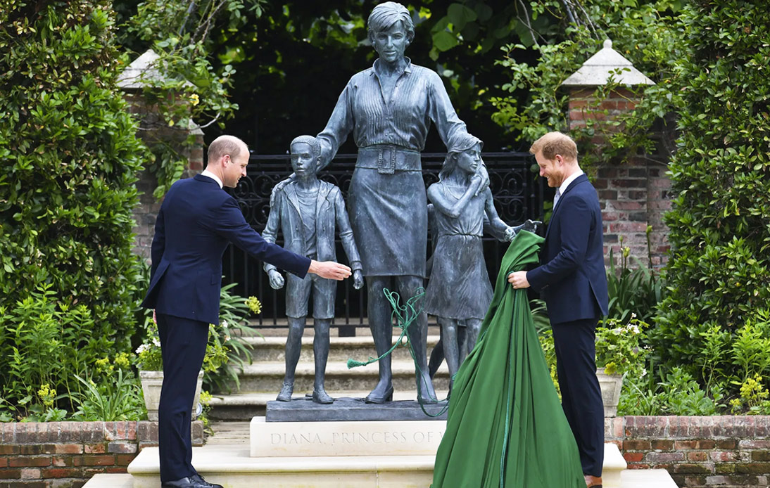 William and Harry Unveil Diana Statue On Her 60th Birthday