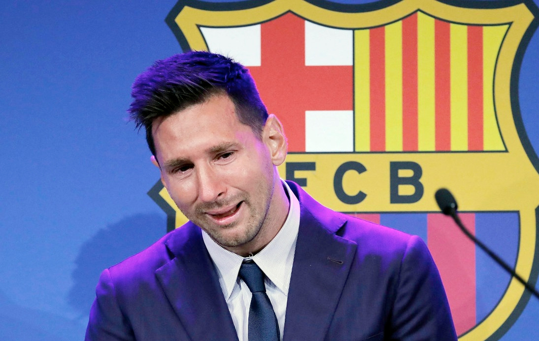 Emotional Messi Cries As He Says Farewell to Barcelona