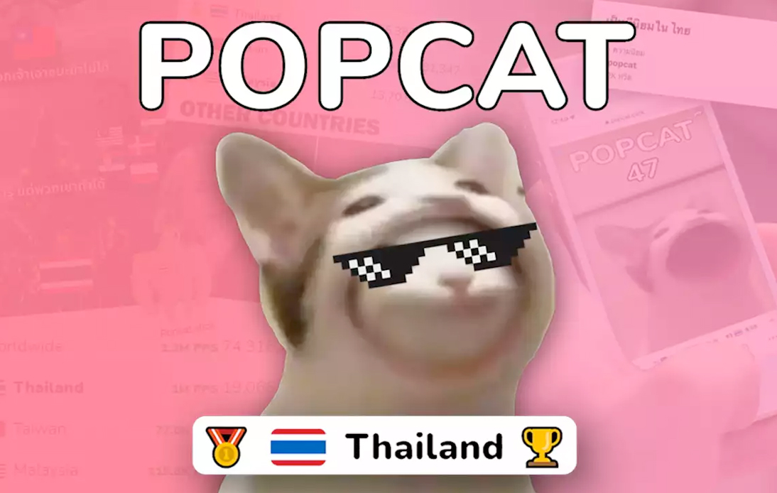 Thai Netizens Celebrate ‘Taking Gold’ in Online Popcat Game