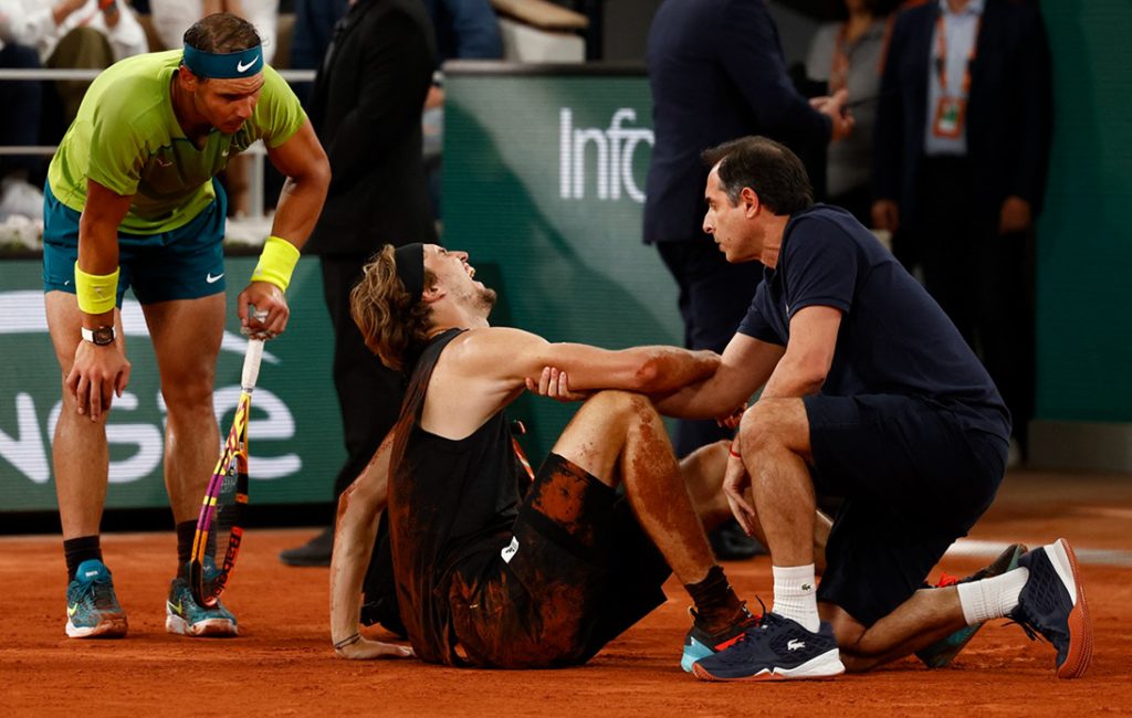 Nadal in French Open Final After Zverev’s Horror Injury